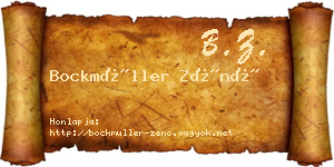 Bockmüller Zénó névjegykártya